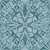Vintage Teal Ornamental Damask on Light Blue Image