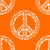 Floral peace symbol in pumpkin. Image