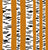 Autumn Birch Tree Stripes on Dark Mustard Yellow Orange Image