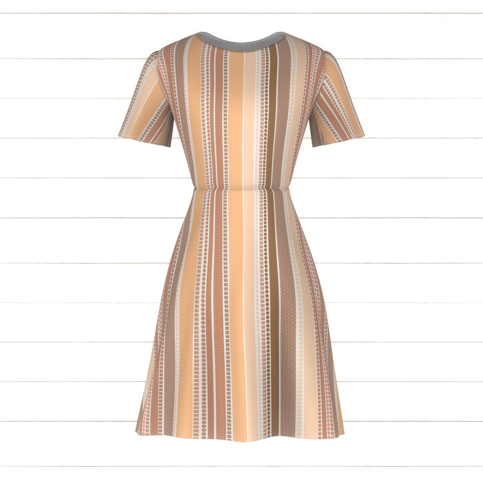 Mod Stripe-dots and square shapes in various width stripe formation-stand alone or companion print-Boho Cinnamon Bun Palette