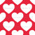Big Hearts - White on Red Image