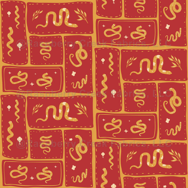 Zodiac snakes bento grid - Raspberry Creek Fabrics