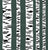 Autumn Birch Tree Stripes on Dark Green Image
