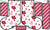 Christmas Stocking Craft Panel: Petals of Peace with Red Stripe – Reindeer Games Collection by Patternmint Image