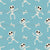 Happy Dancing Skeletons and Crossbones Blue Image