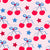 Fourth of July Preppy Cherries with Blue Bows and Stars Image