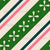 Festive Candy Cane Stripes With Floral Details In Green And Pink Image