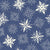 Retro Pastel Christmas Snowflakes Winter Navy Blue and Cream Image