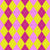 Argyle Pattern, Yellow Pink Baby Pink, White Stitching Image