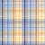 Retro Blue and Brown plaid on white large scale Image