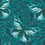 Fern Butterflies in Dark Turquoise, Pulelehua Palapalai Steady Blues Collection Image