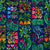 Valentines garden on navy blue Image