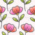 Cute Peach Pink and Soft Cream Watercolor Gray Doodle Crocus Flowers Wallpaper Image