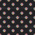 Pastel Retro Heart Flower Toss on Black, 80s Mix Tape Collection by JuneyB Design Image
