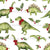 Christmas Dinosaurs on White Image