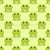 Cute Cartoon Frogs on Pale Yellow Image