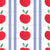 Watercolor Apple Stripes Fall Back to School Image