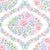French Country Pink and White Pastels Peonies Vintage Damask Floral Wallpaper Image