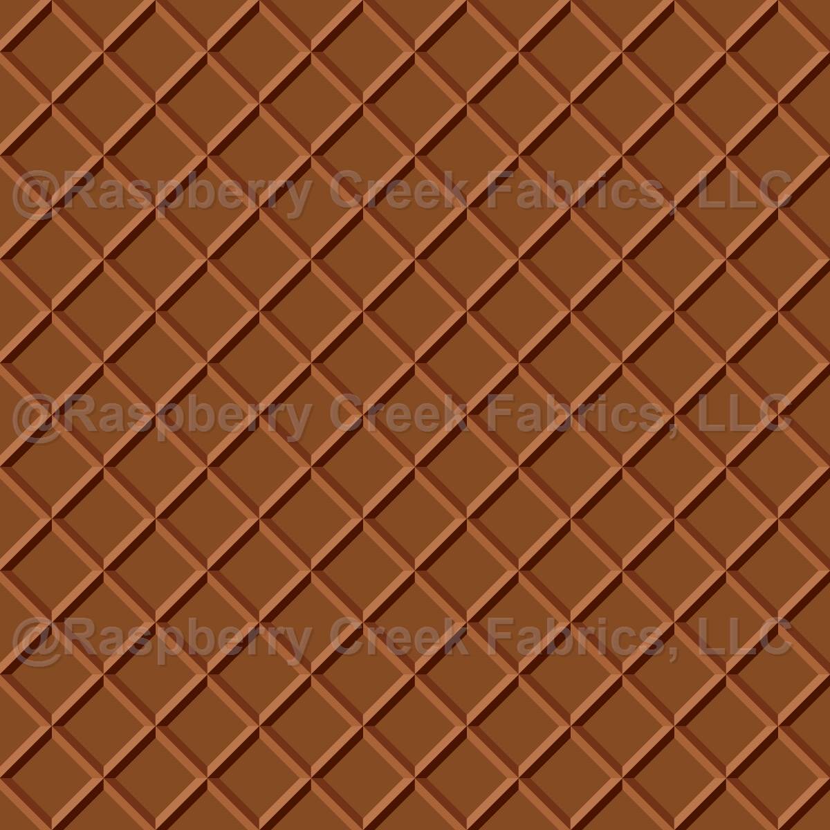 Crispy Waffle Wafers Checkerboard Chocolate Brown