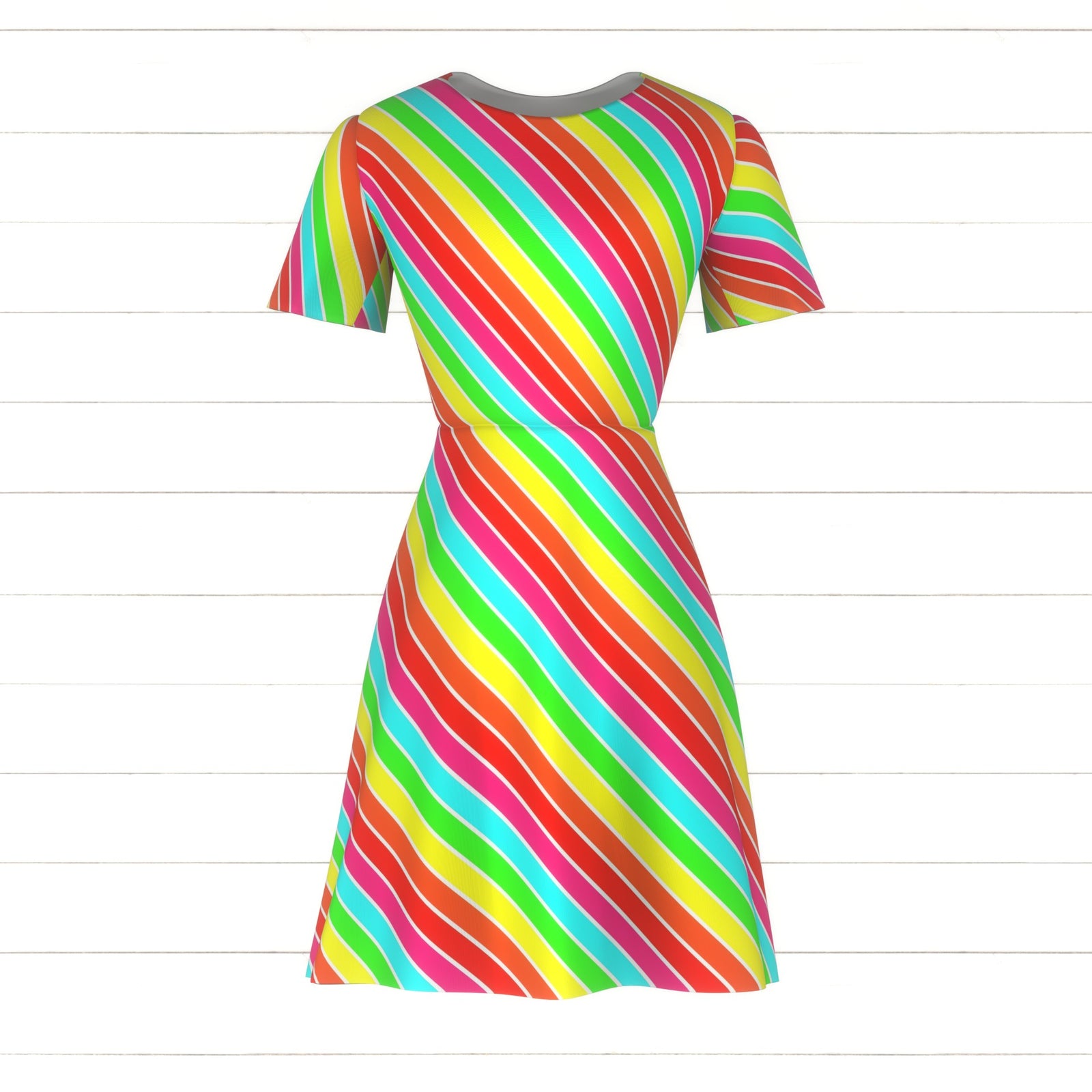 swim safe collection neon rainbow stripe