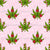 Cannabis Christmas Marijuana Leaves Candy Canes and Ornaments Pink Image