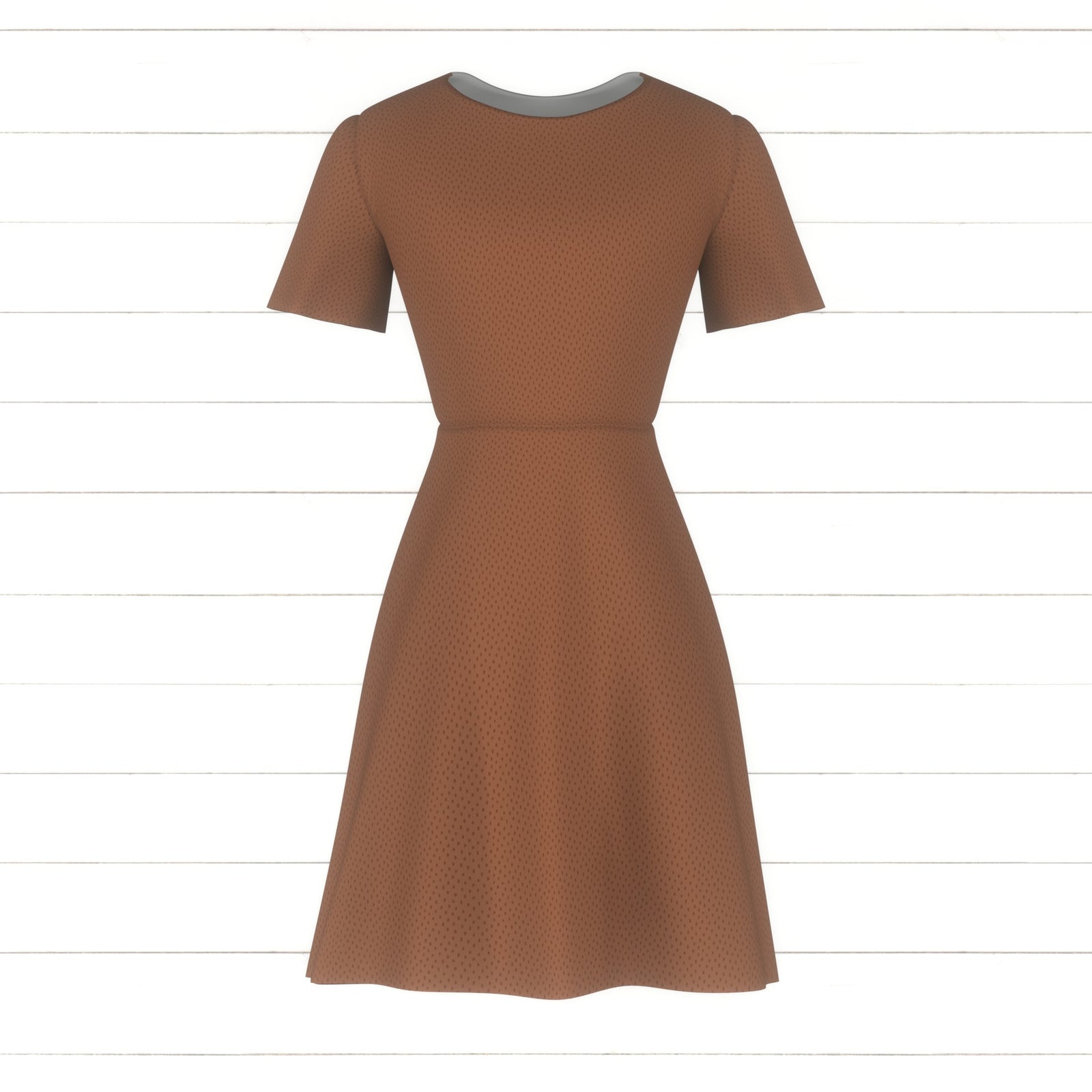 Organic Coconut Brown Brush Stroke Imperfect Polka Dots on Light Brown // Evergreen Winter