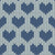 Faux Knitted Wool Hearts Hygge Nordic Warm Grandpa Style Blue on White Image