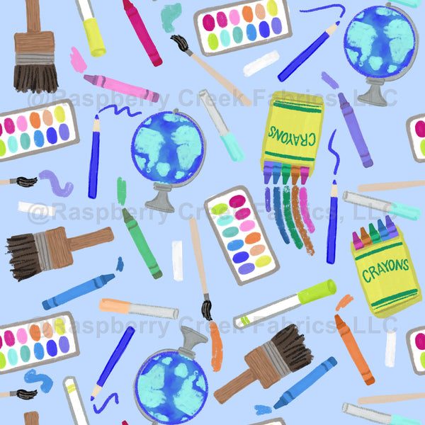 Blue, art, paint brush, paints, hand drawn, crayons, globe, marker, Ba ...