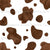 Abstract brown and white cow spots pattern Image