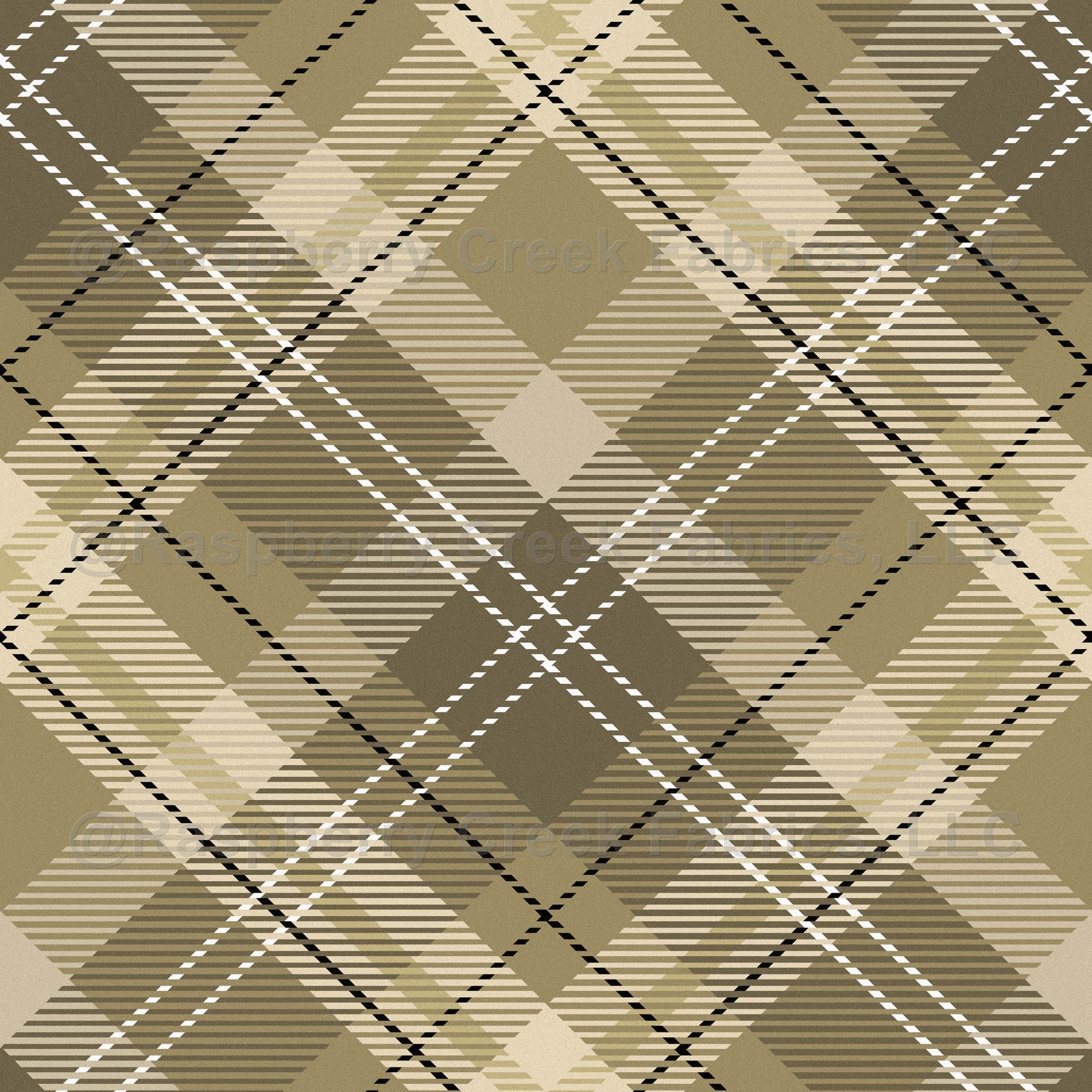 Diagonal Khaki Olive Tan Cream Plaid
