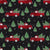 Vintage Red Christmas Truck with Evergreen Trees on Black - Tree Farm Collection Image