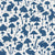 Deep Blue Bunny & Mushroom Pattern Calm Indigo Woodland Image