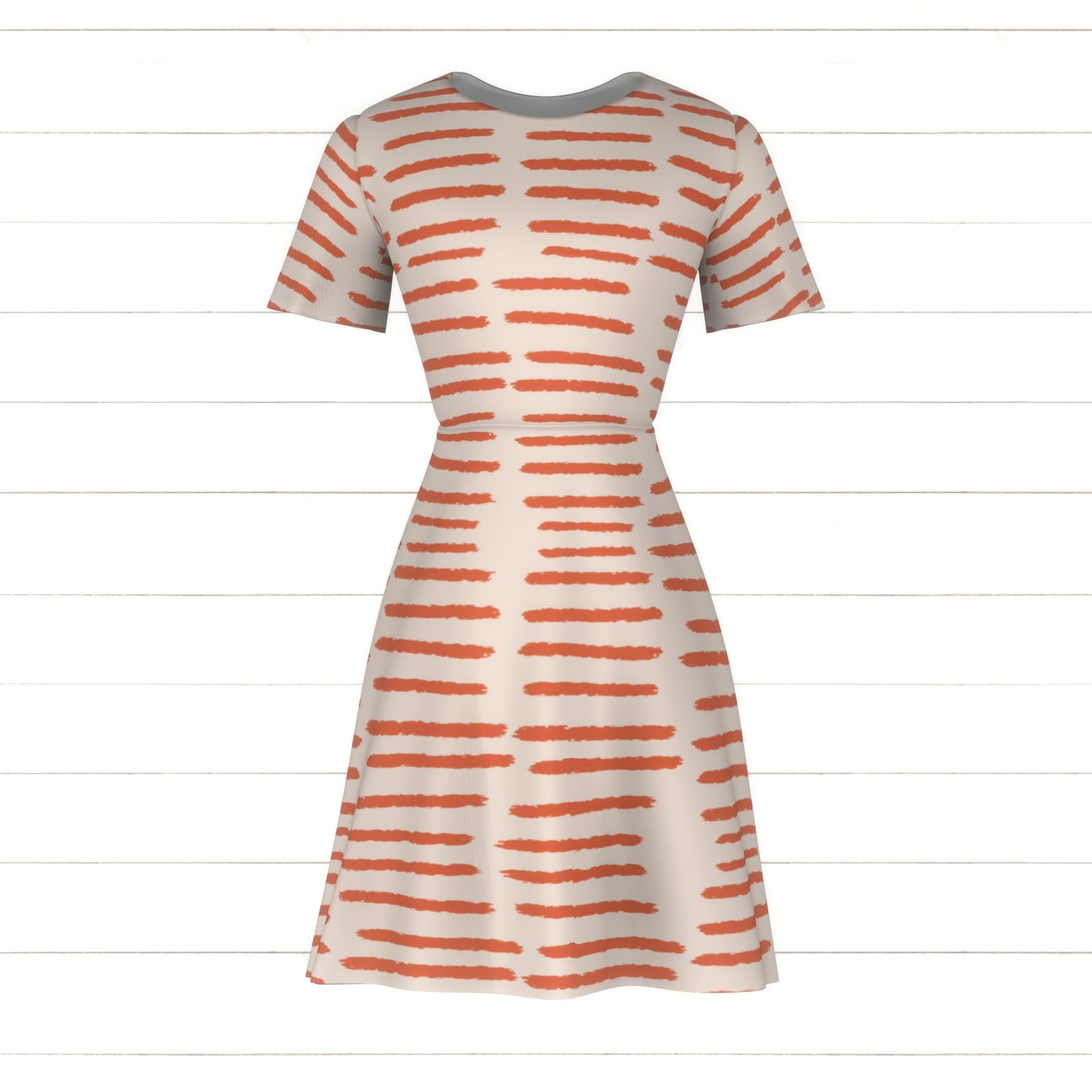 rganic Brush Strokes – Minimalist Boho Stripes Salmon Orange