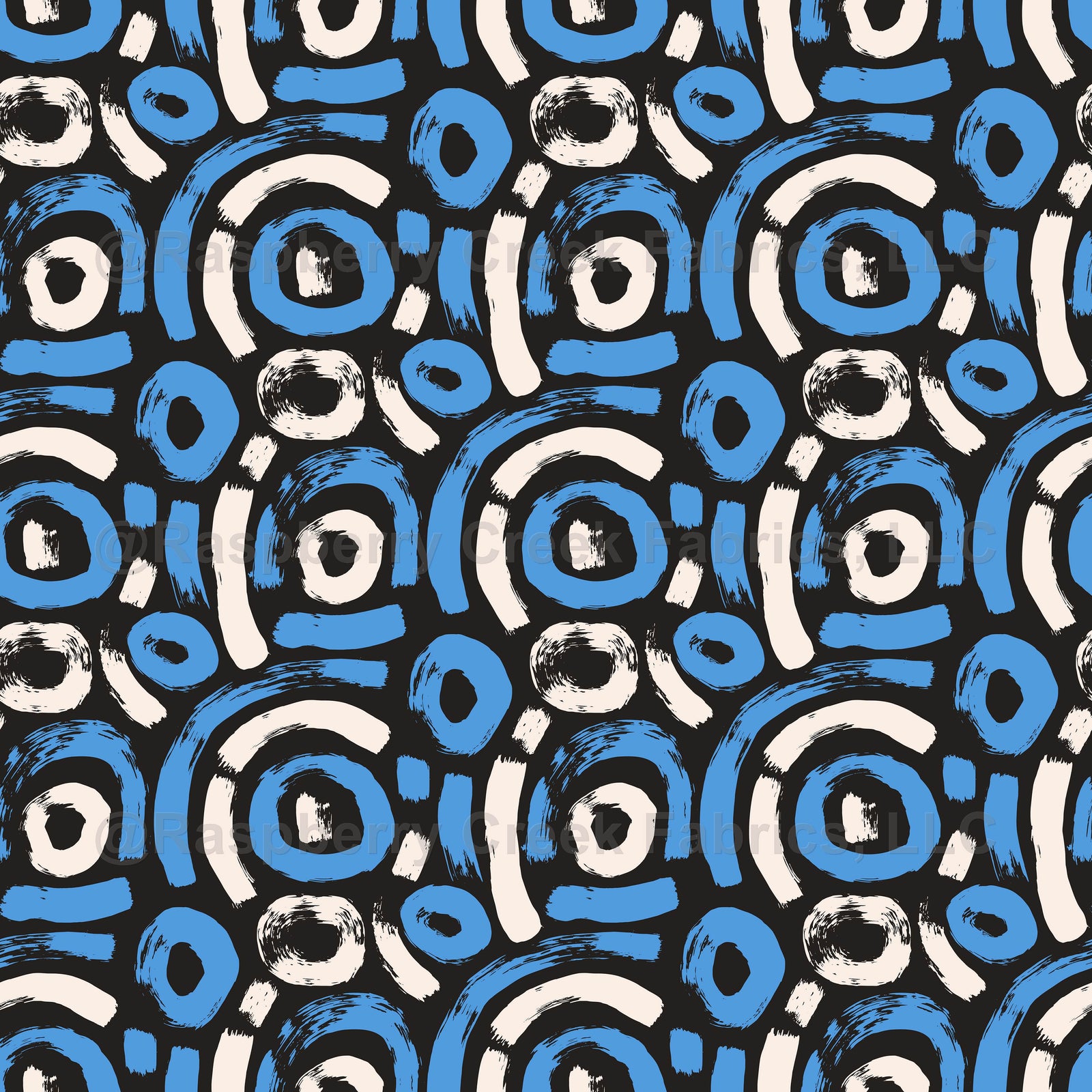 Brush strokes circle abstract ornament