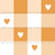 Orange and white checker board, plaid, buffalo check with hearts, garden design, complimentary plaid, soft plaid, kitchen plaid Image