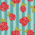 Country Retro Hand Drawn Floral in Red, Blue, and Green Image