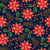 Christmas Poinsettias and Dark Navy Blue Festive Holiday Botanicals Image