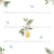 Watercolor Lemon Blossom Toss Wallpaper in White and Yellow, Sunshine & Lemons by JuneyB Design Image