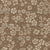 Brown floral block print, Brown monochromatic floral, block print linen, country home, cottagecore, farmhouse fabric, nursery, neutral floral, boho design, bohemian floral Image