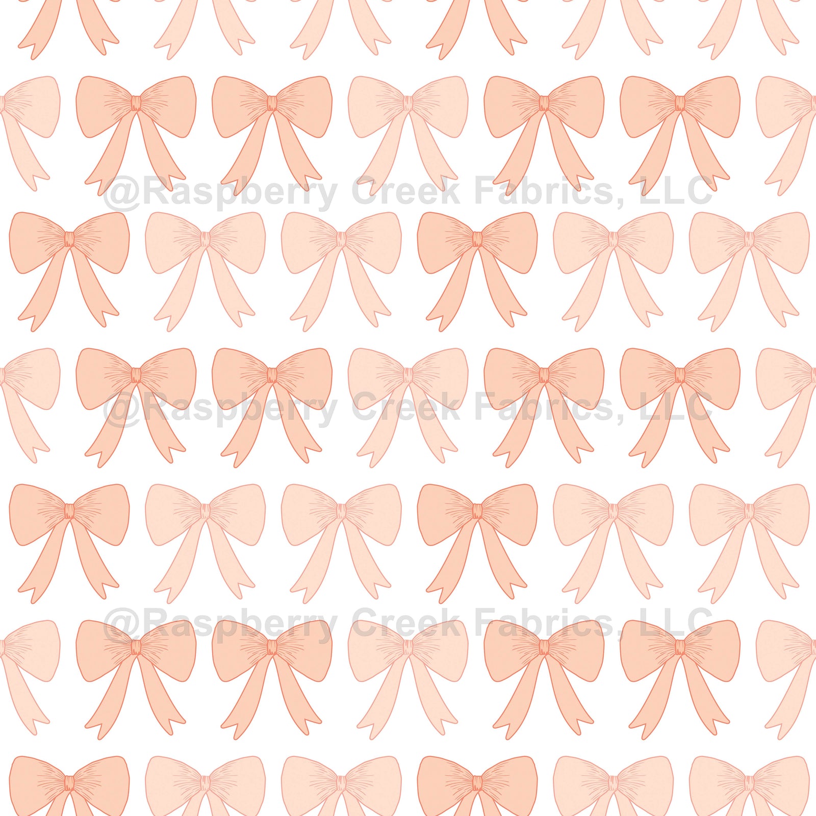 Bows Ribbons in Light and Dark Peach