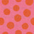 Modern polka dots, bright orange, hot pink, linen texture, Contemporary, texture, linen look, circus dots, girls room wallpaper, powder room Image