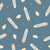 Retro Beige and Pink Pencils Shavings Stationery Triangles Navy Blue Image