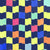Bright Multicolor Wavy Checker Watercolor on Navy Blue Image