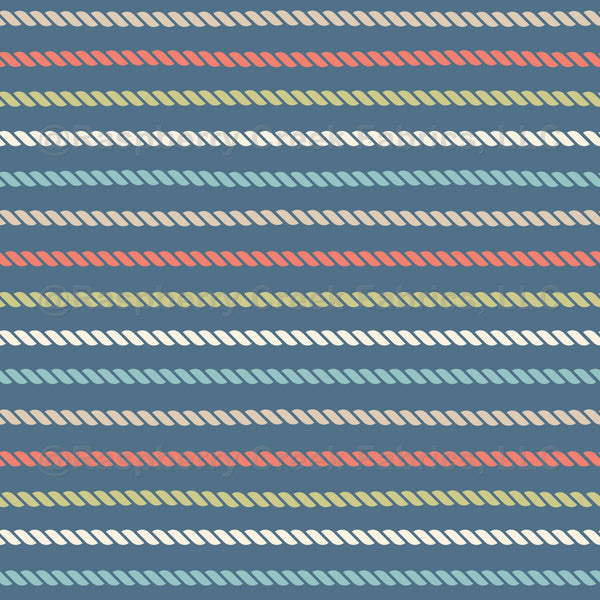 Marine rope stripes blue by dalightdesign - Raspberry Creek Fabrics