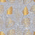 Subtle Gold and Silver Floral Fabric, gold leaves and silver flowers, botanical fabric, Tranquility Collection Image