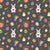 Easter Bunnies and Chicks Easter Egg Hunt on Gray Image