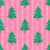 Preepy Christmas Trees And Stripes in Pink Image