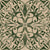 Vintage Green Ornamental Damask on Beige Image