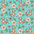 Tigger Floral in Bright Aqua Image