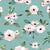 Watercolor Blush on Teal Image